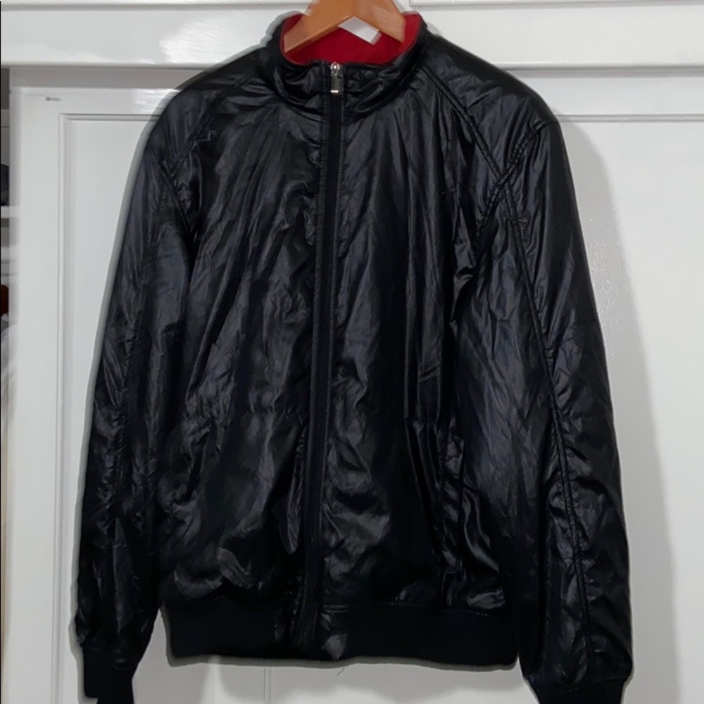 Structure rain jacket mock neck